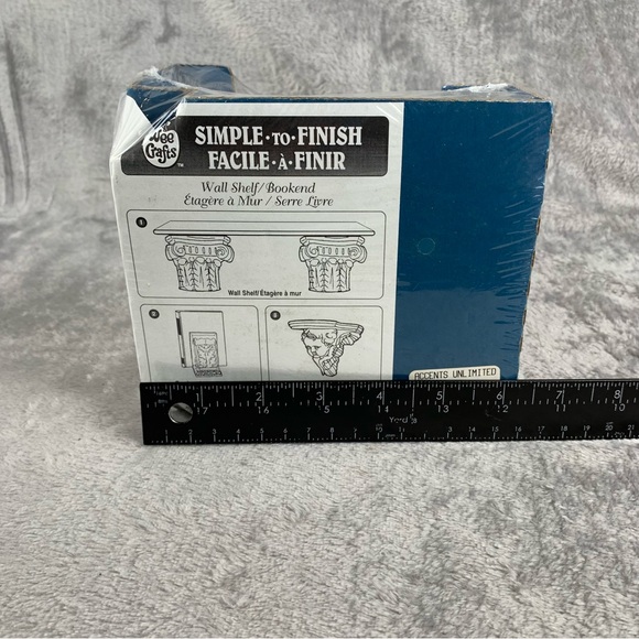 Wee Craft Corbel Shelf Bracket Unfinished New White Plaster Acanthus Leaf Design - Picture 9 of 11